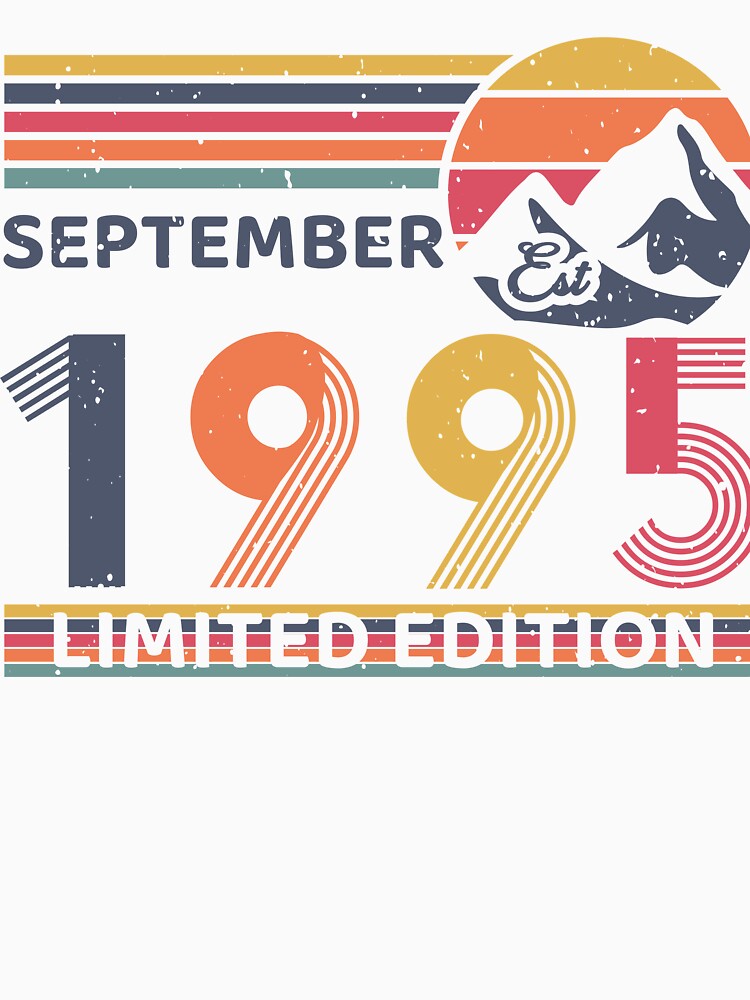 September 1995 30th Birthday Shirt Vintage Retro Limited Edition Tee by LessIsLoud Hoodie, Sweatshirt (Image 3)