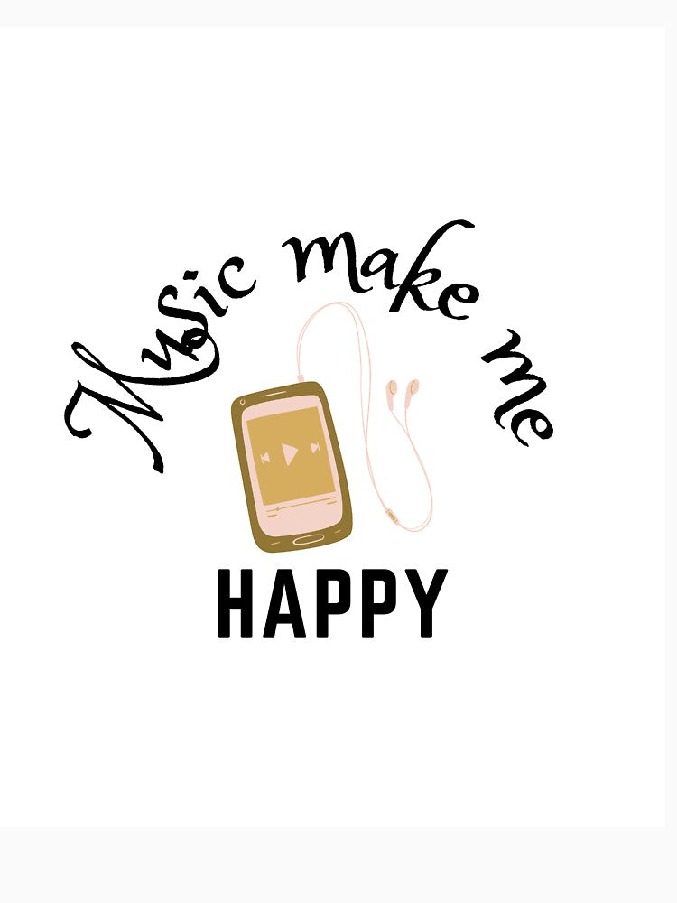 music make me happy by Huluhub T-Shirts, Hoodie, Sweatshirt | BlankRebels.com (Image 3)