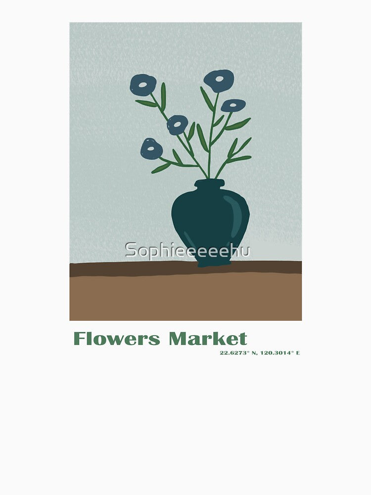 Flower market - flower vase 1 by Sophieeeeehu T-Shirts, Hoodie, Sweatshirt | BlankRebels.com (Image 3)