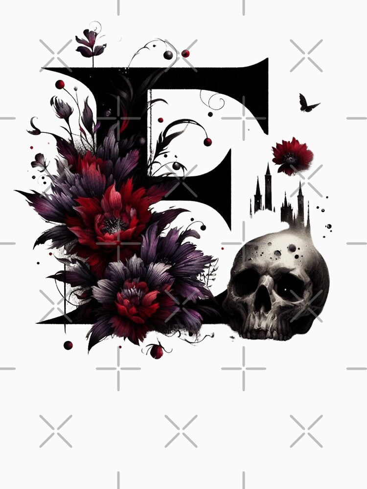 Gothic Halloween Skull and Roses E by CultDigHoriz T-Shirts, Hoodie, Sweatshirt | BlankRebels.com (Image 3)