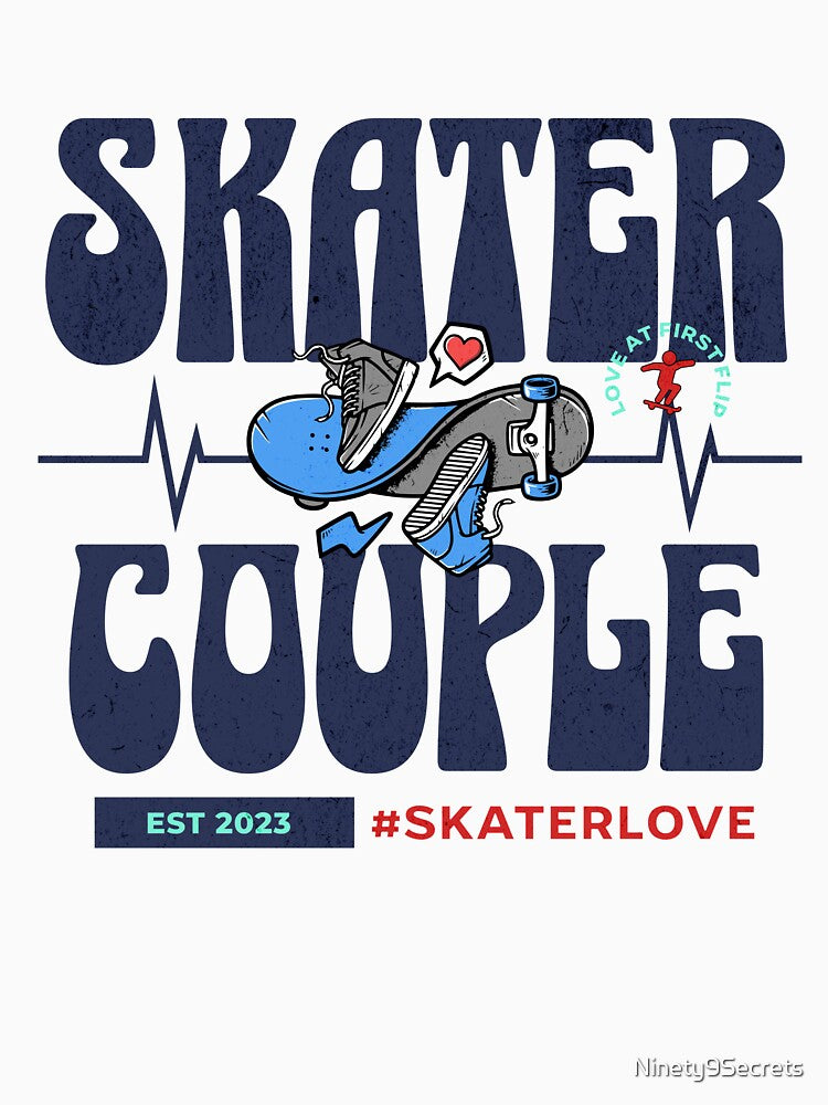 Skater Couple Skater Love by Ninety9Secrets T-Shirts, Hoodie, Sweatshirt | BlankRebels.com (Image 3)