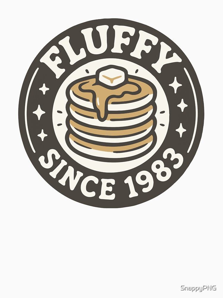 Fluffy Since 1983 – Vintage Pancake Lover by SnappyPNG T-Shirts, Hoodie, Sweatshirt | BlankRebels.com (Image 3)