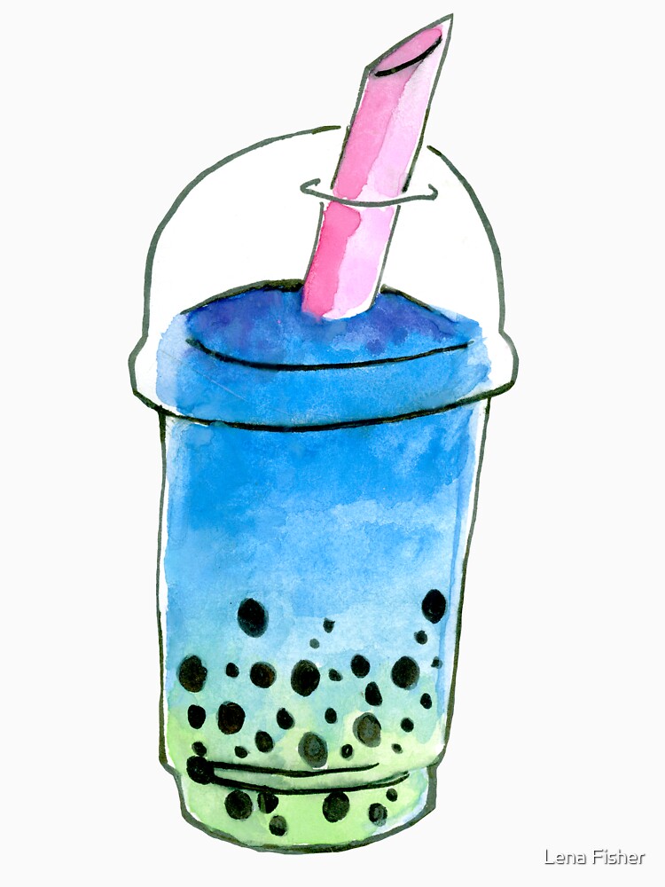 bubble tea (green/blue/indigo) by Lena Fisher T-Shirts, Hoodie, Sweatshirt | BlankRebels.com (Image 3)