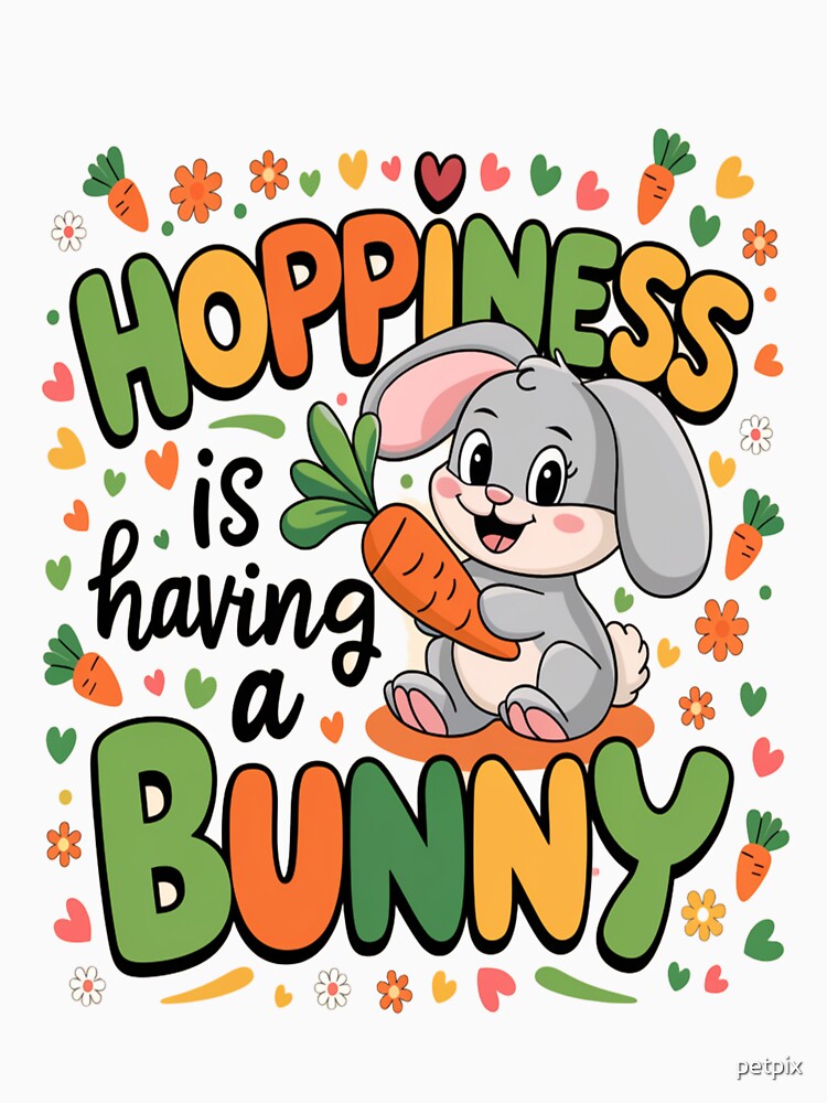 Hoppiness is Having a Bunny – Cute Bunny Lover Design by Petpixy T-Shirts, Hoodie, Sweatshirt | BlankRebels.com (Image 3)