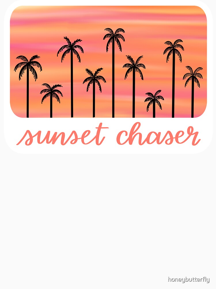 Sunset Chaser Palm Trees by honeybutterfly T-Shirts, Hoodie, Sweatshirt | BlankRebels.com (Image 3)