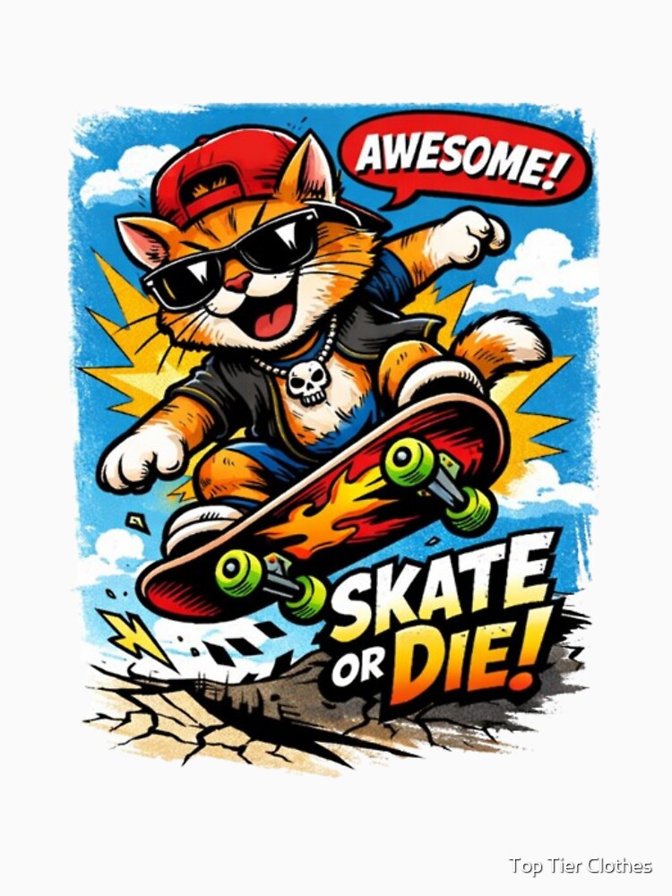 Cat skateboard by Top Tier Clothes T-Shirts, Hoodie, Sweatshirt | BlankRebels.com (Image 3)