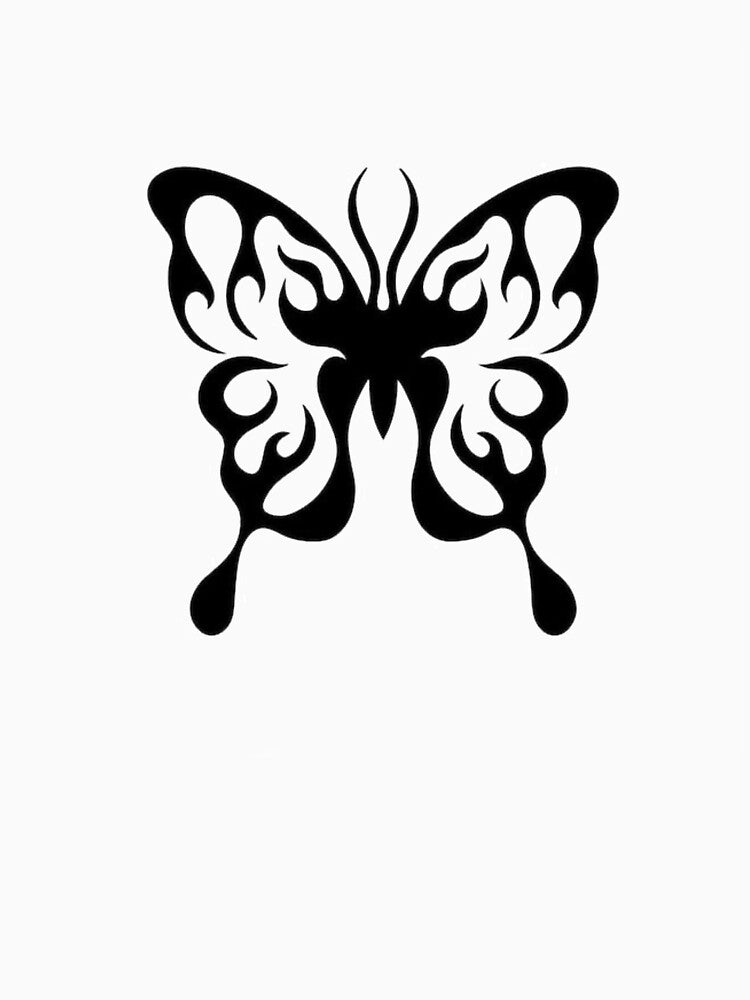 Black y2k butterfly by TaeAndYou T-Shirts, Hoodie, Sweatshirt | BlankRebels.com (Image 3)