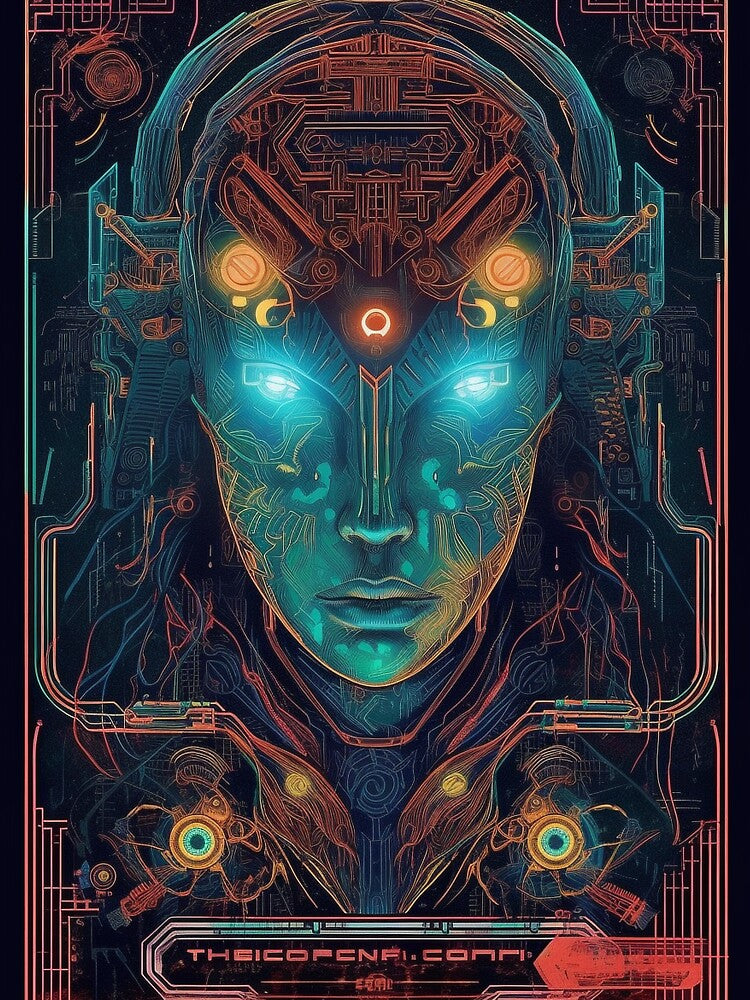 Cyberpunk Tarot #57 by nixlim T-Shirts, Hoodie, Sweatshirt | BlankRebels.com (Image 3)