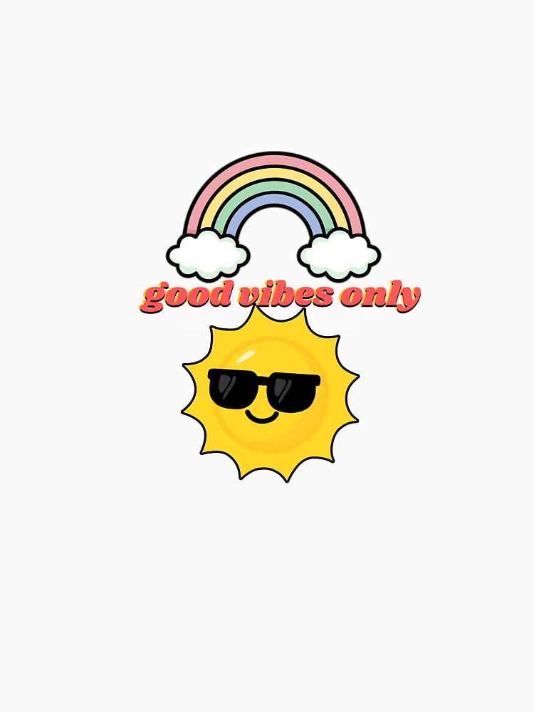 Good Vibes Only – T-shirt / Hoodie / Tote Bag | Typography + Sun by lumiasVision Sweatshirt | BlankRebels.com (Image 3)