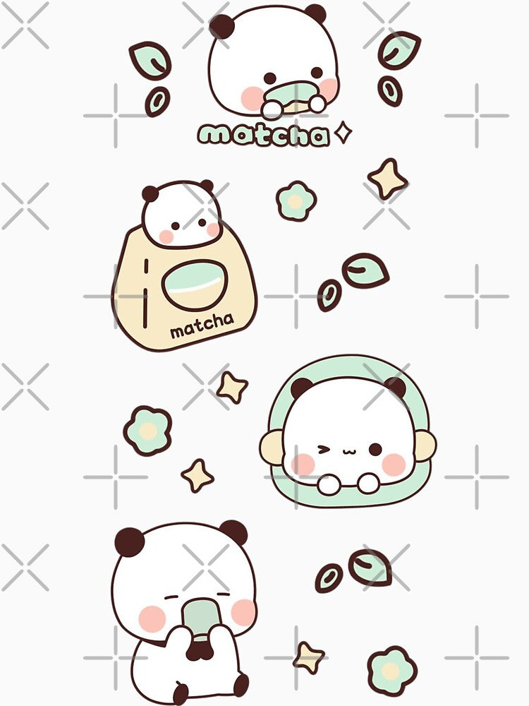 Cute Matcha Panda Bubu & Dudu – Kawaii Green Tea Aesthetic Design by Lamo-shop T-Shirts, Hoodie, Sweatshirt (Image 3)