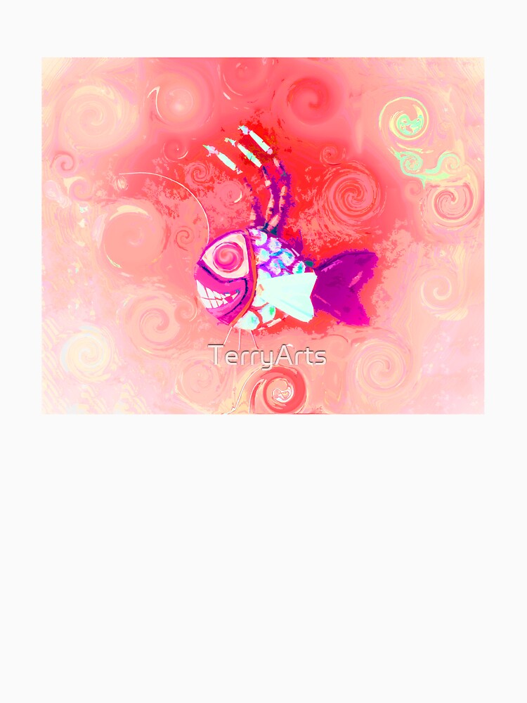 Boho Fish Groovy Hippie Vibes Coastal Bohemian Style Décor or Art 1 of 2 by Beachy