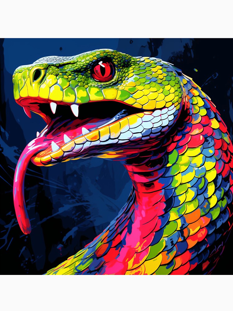 Snake Pop Art 4 by AstroRisq