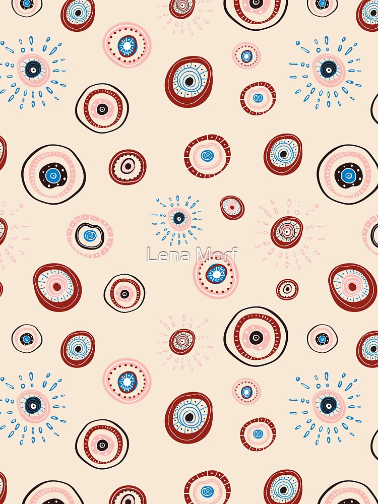 Greek evil eye pattern | Nude background by Lena Morf T-Shirts, Hoodie, Sweatshirt | BlankRebels.com (Image 3)