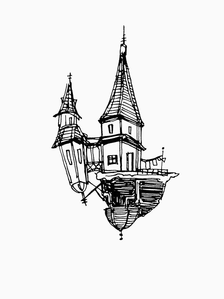 Floating Castle by LucyMolineuxArt T-Shirts, Hoodie, Sweatshirt | BlankRebels.com (Image 3)