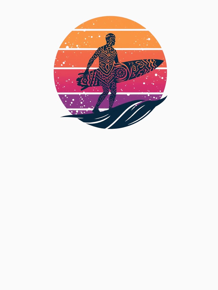Surfer silhouette with tribal pattern by garts T-Shirts, Hoodie, Sweatshirt | BlankRebels.com (Image 3)