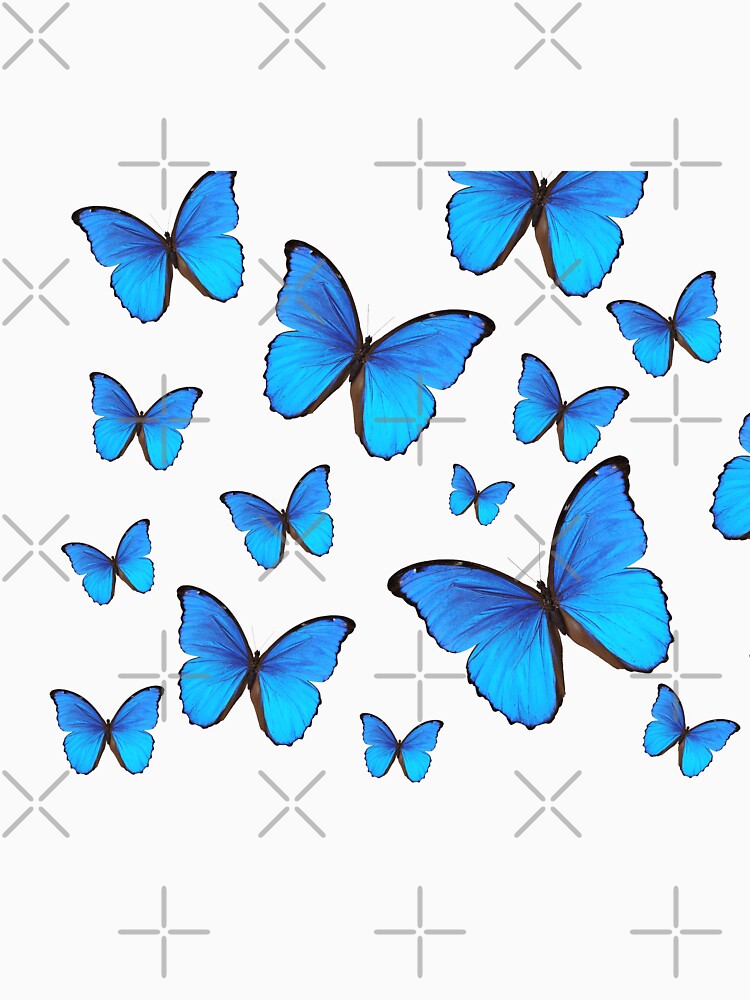 VSCO Butterfly print Blue by Babiola T-Shirts, Hoodie, Sweatshirt | BlankRebels.com (Image 3)