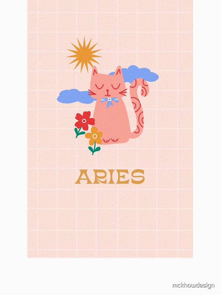 Zodiac Kitten Aries Edition by mckhowdesign T-Shirts, Hoodie, Sweatshirt | BlankRebels.com (Image 3)