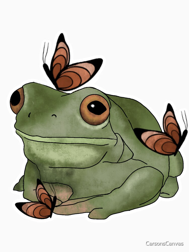 Froggy with butterflies by CarsonsCanvas T-Shirts, Hoodie, Sweatshirt | BlankRebels.com (Image 2)
