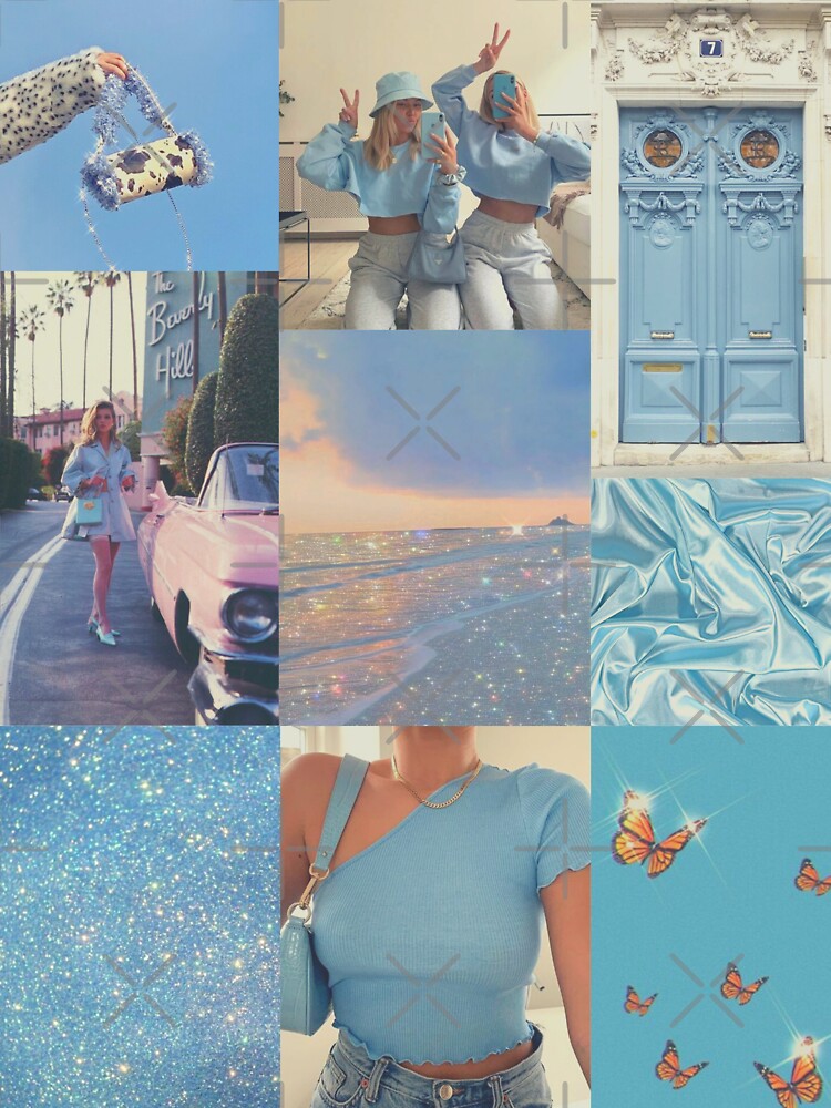 y2k Blue Aesthetic Collage by Lydia Kelley T-Shirts, Hoodie, Sweatshirt | BlankRebels.com (Image 3)