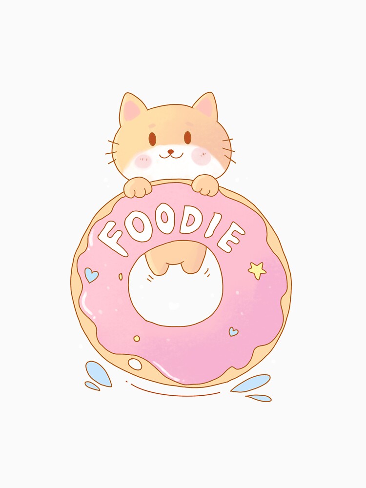 Foodie Cat Donut by domainhaxy T-Shirts, Hoodie, Sweatshirt | BlankRebels.com (Image 3)