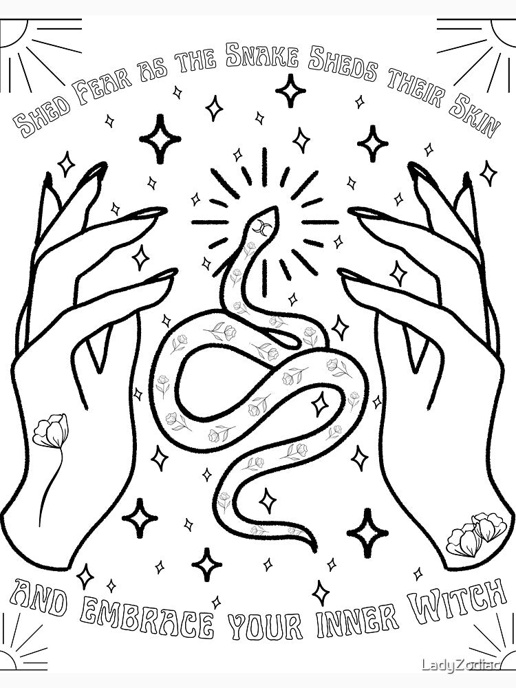 The Serpent - Shed Fear As The Snake Sheds Skin by LadyZodiac T-Shirts, Hoodie, Sweatshirt | BlankRebels.com (Image 3)