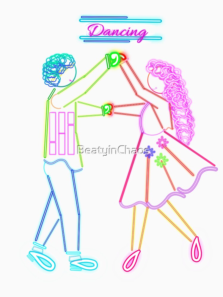 Neon Dancing Couple by BeatyinChaos T-Shirts, Hoodie, Sweatshirt | BlankRebels.com (Image 3)