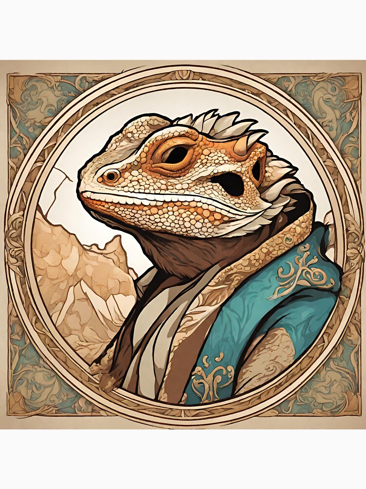 Art Nouveau Bearded Dragon by frykitty T-Shirts, Hoodie, Sweatshirt | BlankRebels.com (Image 3)