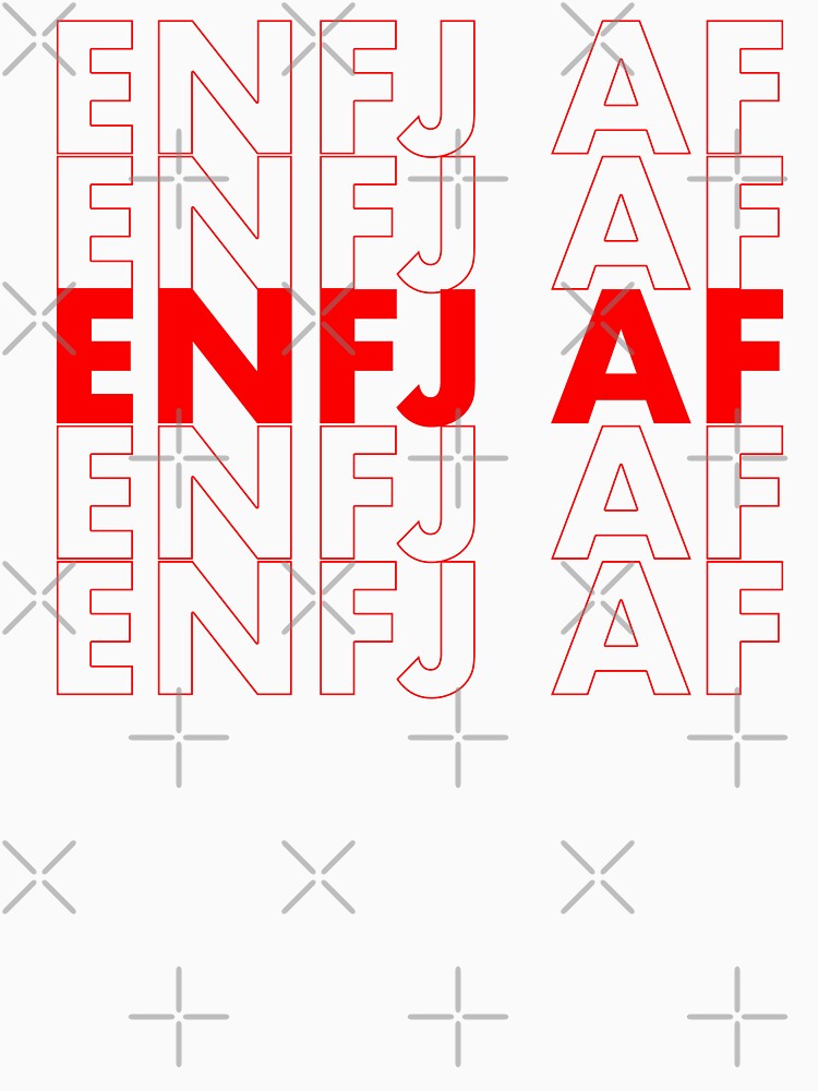 ENFJ AF Red Personality MBTI Funny Shirt by FanaticTee