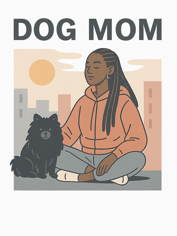 Dog Mom Shirt – Black Women & Their Dogs – Urban Style Pet Lover Tee by Admoore7 Hoodie, Sweatshirt (Image 3)