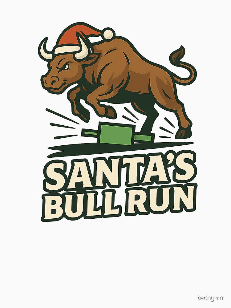 Santa’s Bull Run – Holiday Market Rally Emblem by techy-rrr T-Shirts, Hoodie, Sweatshirt | BlankRebels.com (Image 3)