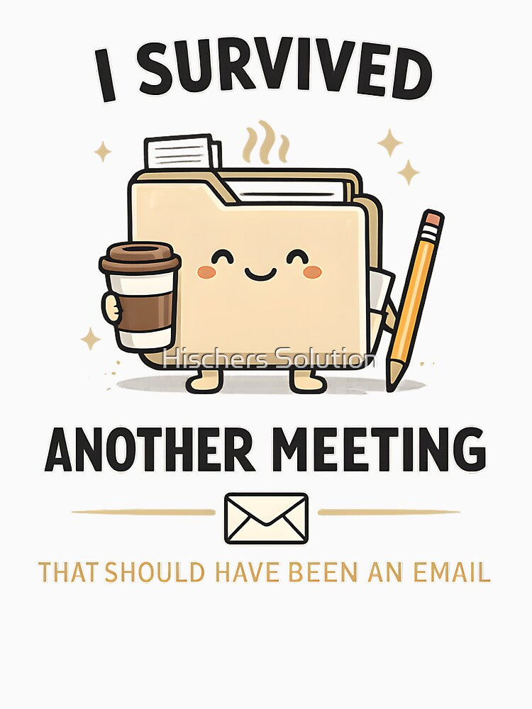I Survived Another Meeting That Should Have Been an Email – Funny Office Humor Design by Hischers Solution... (Image 3)