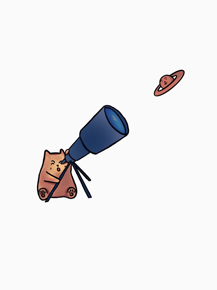 Stargazing Cat Illustration by purrfectdrawing T-Shirts, Hoodie, Sweatshirt | BlankRebels.com (Image 3)