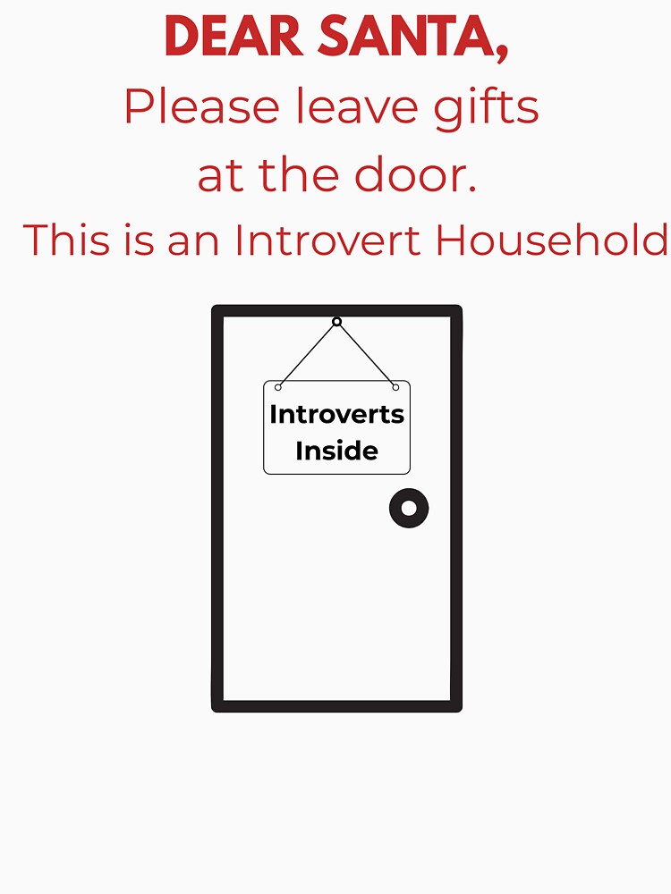 Dear Santa Please Leave Gifts at the Door Introvert Christmas Shirt by AdamIntrovert Hoodie, Sweatshirt (Image 3)