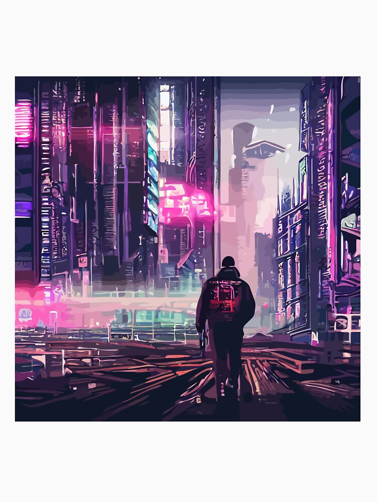 Walking Cyberpunk City T-Shirts, Hoodie, Sweatshirt