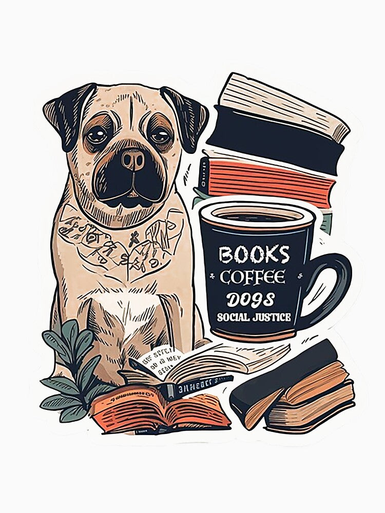 books and coffee and dogs and social justice by esthershull T-Shirts, Hoodie, Sweatshirt | BlankRebels.com (Image 3)