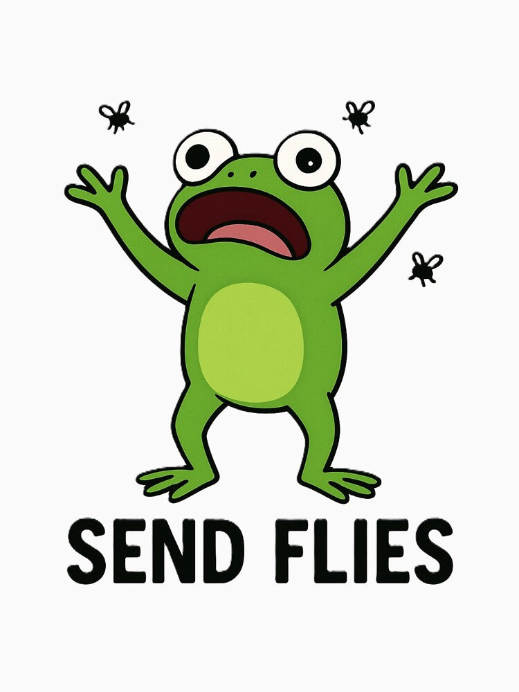 Funny Frog Meme – Send Flies Cartoon Design by OxiSkor T-Shirts, Hoodie, Sweatshirt | BlankRebels.com (Image 3)