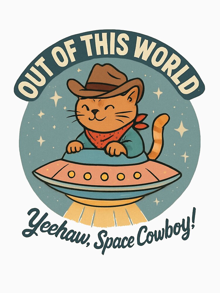 Out of This World Yeehaw – Space Cowboy Cat by GreenArtMA T-Shirts, Hoodie, Sweatshirt | BlankRebels.com (Image 3)