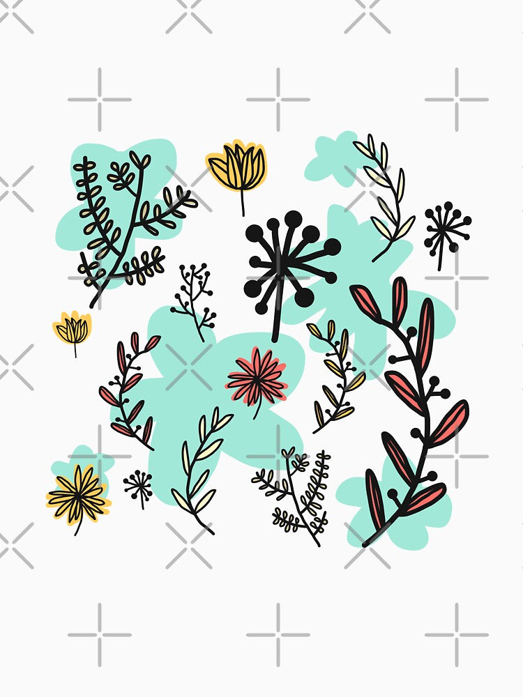 Flowers flower nature art minimalist design handmade pattern by Tropical Blood T-Shirts, Hoodie, Sweatshirt (Image 3)