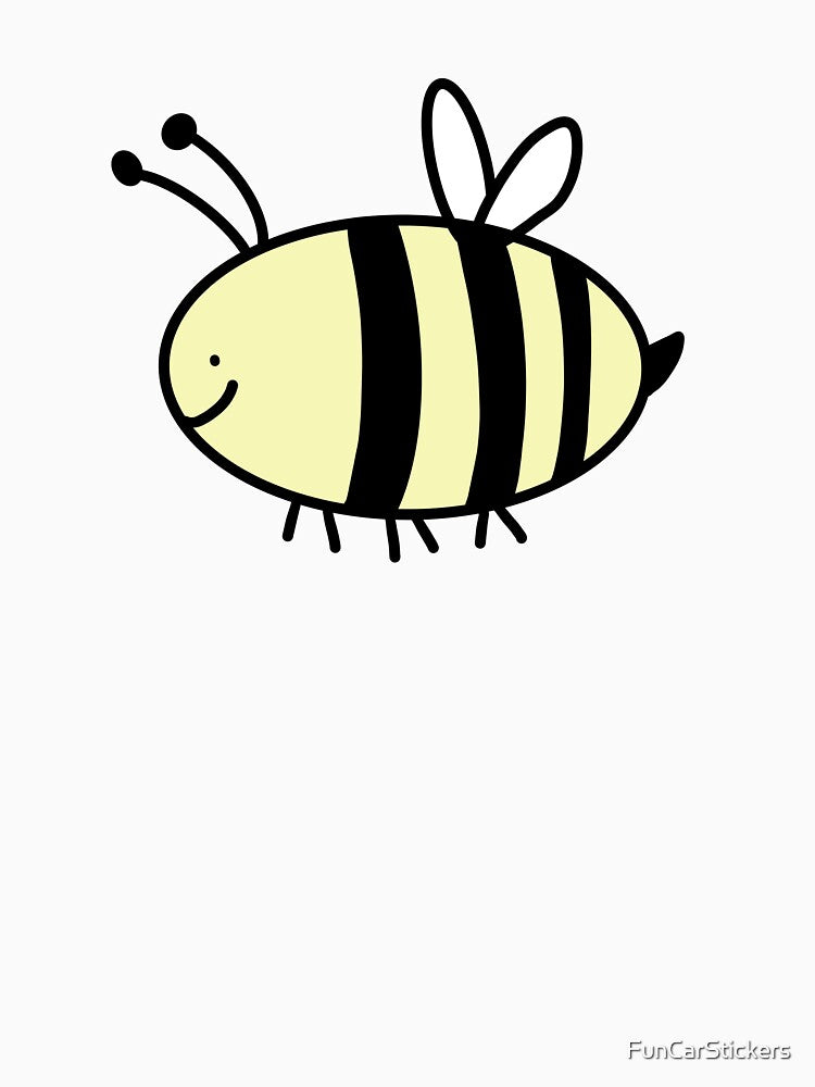 Cute Doodle Bee by FunCarStickers T-Shirts, Hoodie, Sweatshirt | BlankRebels.com (Image 3)