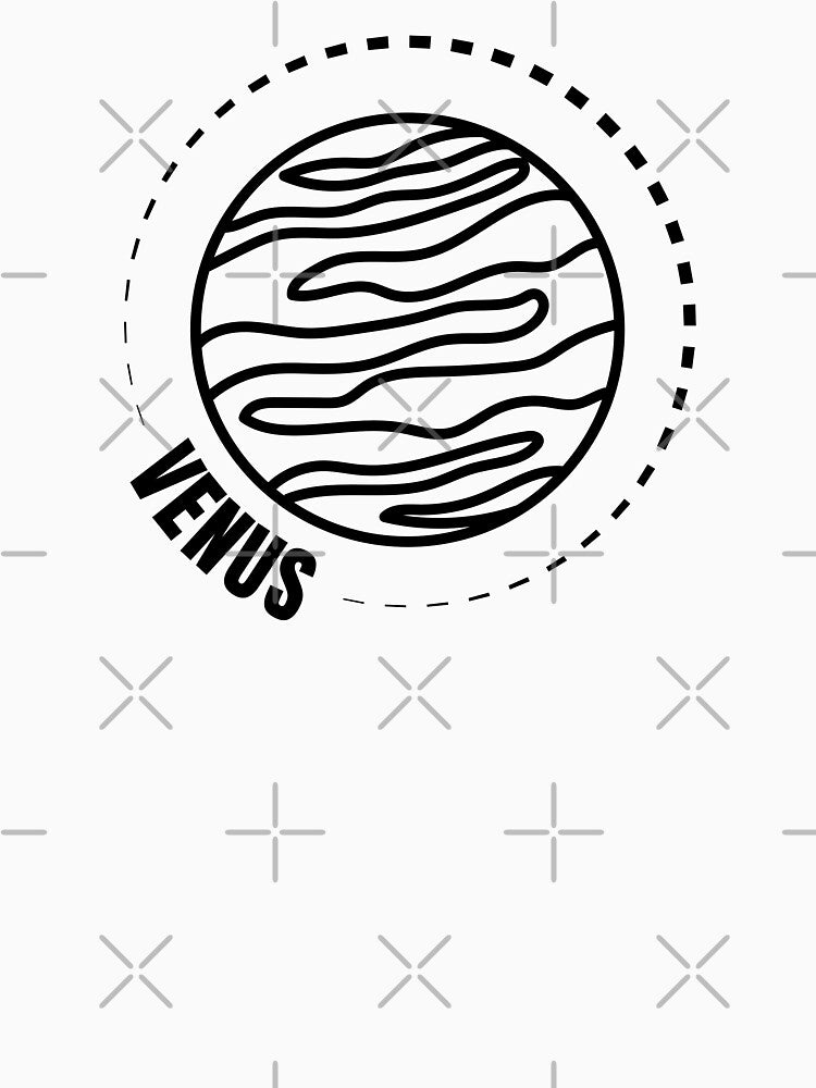 Planet Venus (BLACK DESIGN) by EleannaInSpace T-Shirts, Hoodie, Sweatshirt | BlankRebels.com (Image 3)