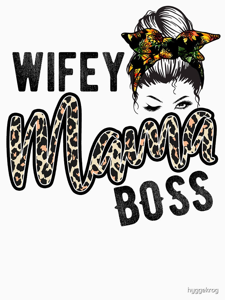 Wifey Mom Boss Leopard Pattern Gift for Special Woman - mom life no days off by hyggekrog