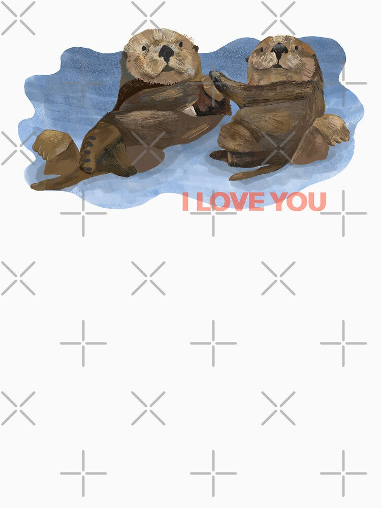 I love you otters holding hands by PeachCatDesigns T-Shirts, Hoodie, Sweatshirt | BlankRebels.com (Image 3)
