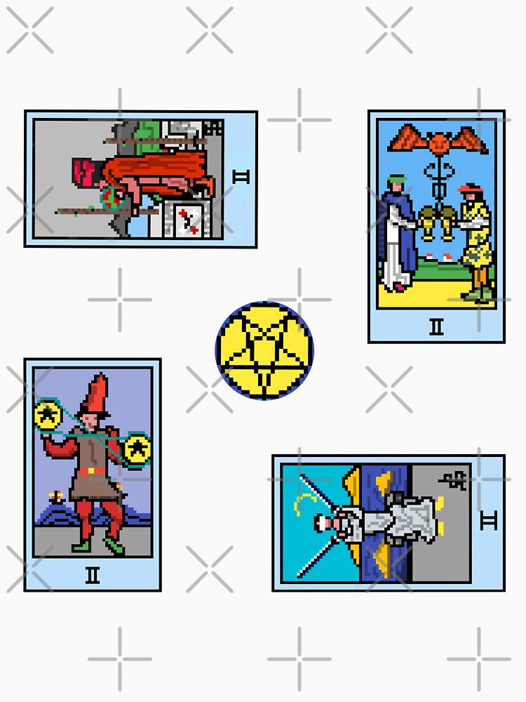 Pixel Waite Tarot Minor Arcana Twos - 75th Sticker Pack and Magnets by Pixel Waite T-Shirts, Hoodie, Sweatshirt (Image 3)