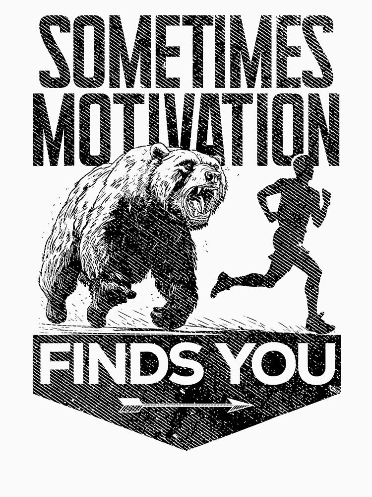 Sometimes Motivation Finds You Funny Running Motivational by RobertKnow T-Shirts, Hoodie, Sweatshirt (Image 3)