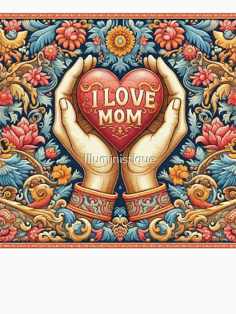 Mothers Day Gift I Love Mom by Illuministique T-Shirts, Hoodie, Sweatshirt | BlankRebels.com (Image 3)
