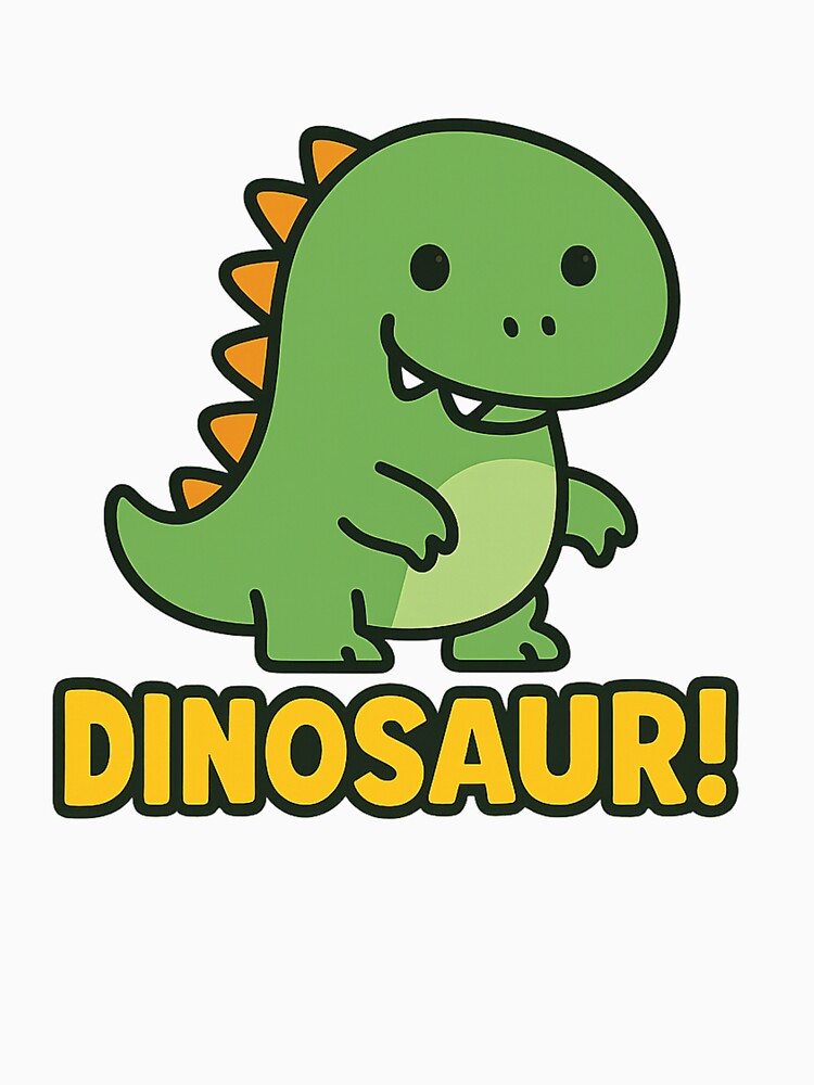 Cute Green Dinosaur – Fun Cartoon Dino for Kids by Mateusz Olczyk T-Shirts, Hoodie, Sweatshirt | BlankRebels.com (Image 3)