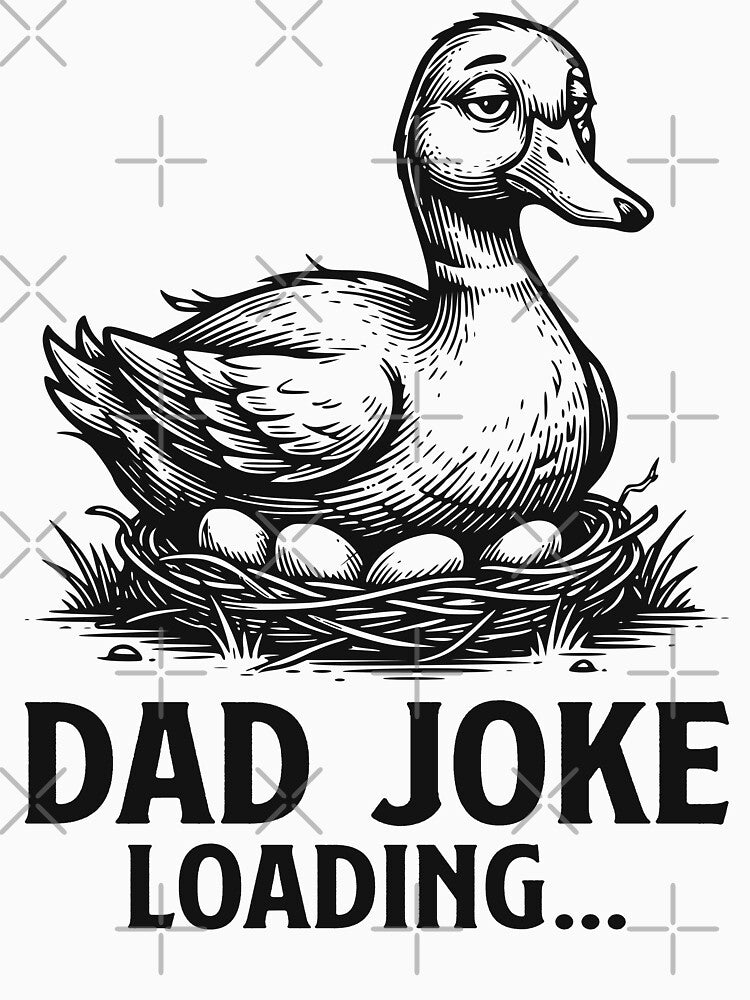 Dad Joke Loading Duck, Funny Father's Day Humor Design by TeeVerse27