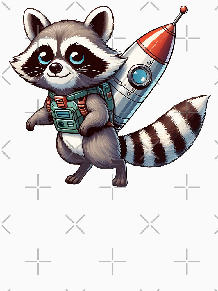 Galactic Raccoon Astronaut - Cute Space Explorer by Designowner T-Shirts, Hoodie, Sweatshirt | BlankRebels.com (Image 3)