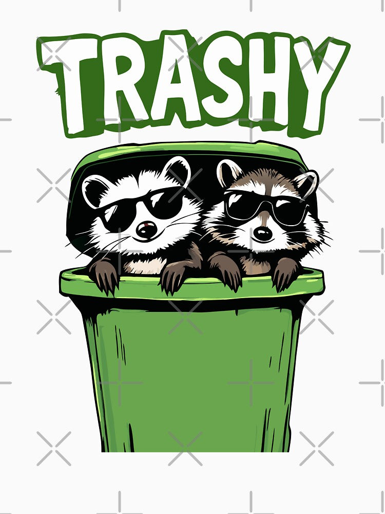Trashy Funny Animal Raccoon Sunglasses Trash Panda Garbage by PurpleLoveStore T-Shirts, Hoodie, Sweatshirt (Image 3)