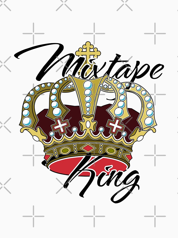 Mixtape King & Crown - Black - by onjcdesign T-Shirts, Hoodie, Sweatshirt | BlankRebels.com (Image 3)